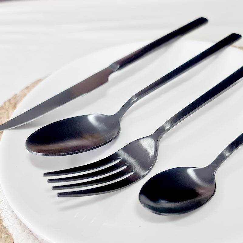 KIRANA Premium Brushed Finish Cutlery Set (16-pc set)