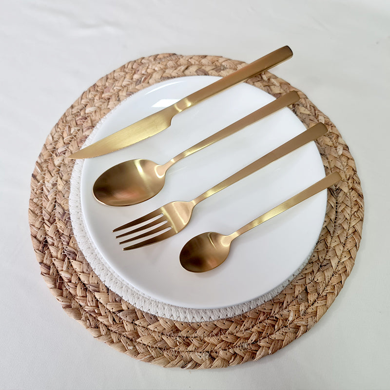 KIRANA Premium Brushed Finish Cutlery Set (16-pc set)