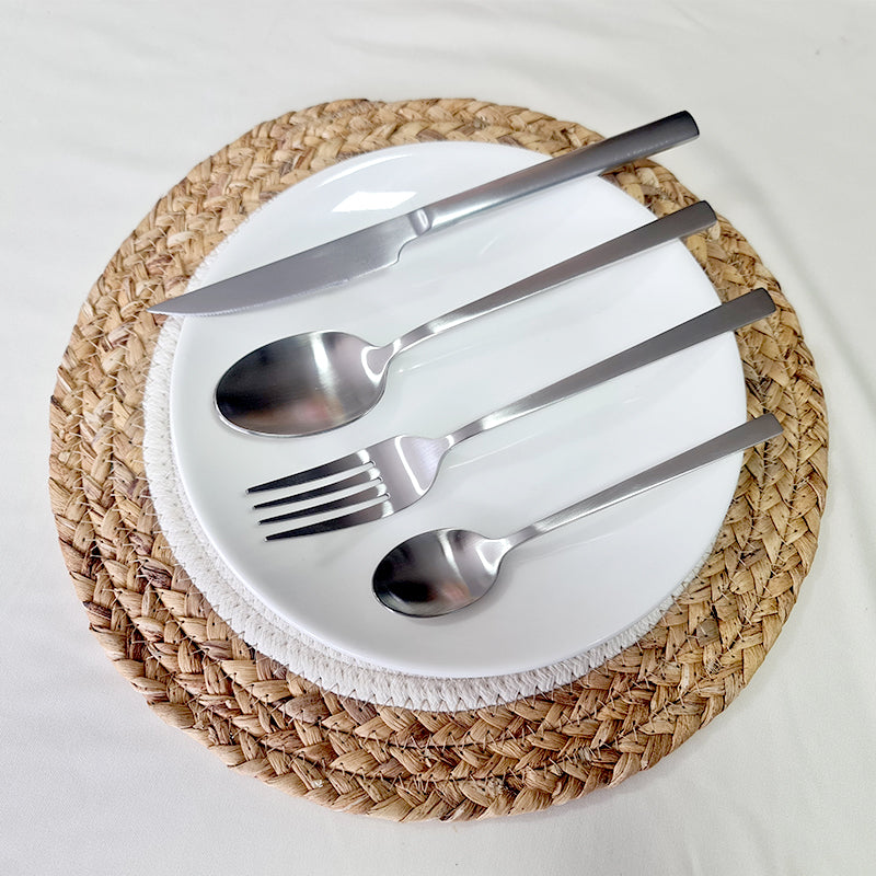 KIRANA Premium Brushed Finish Cutlery Set (16-pc set)