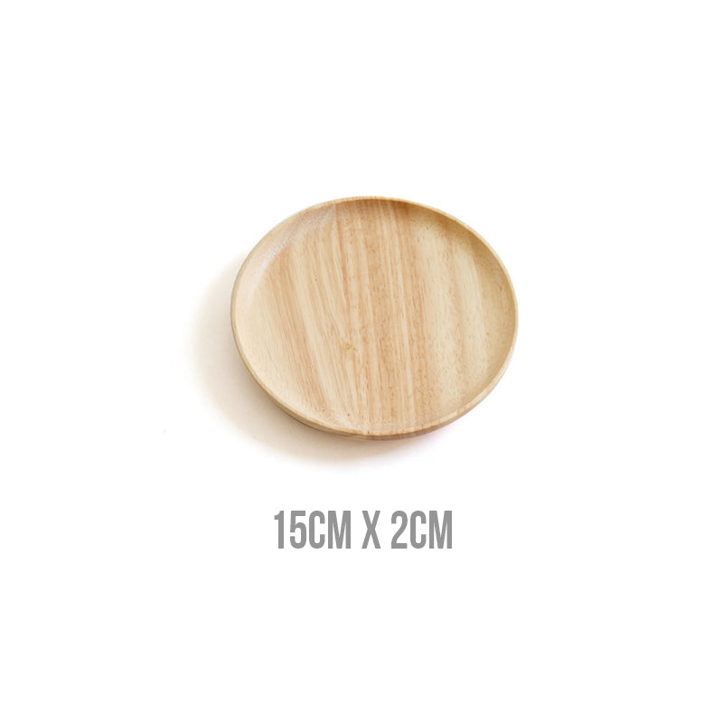 SANTAP Rubber Wood Plate (Round)