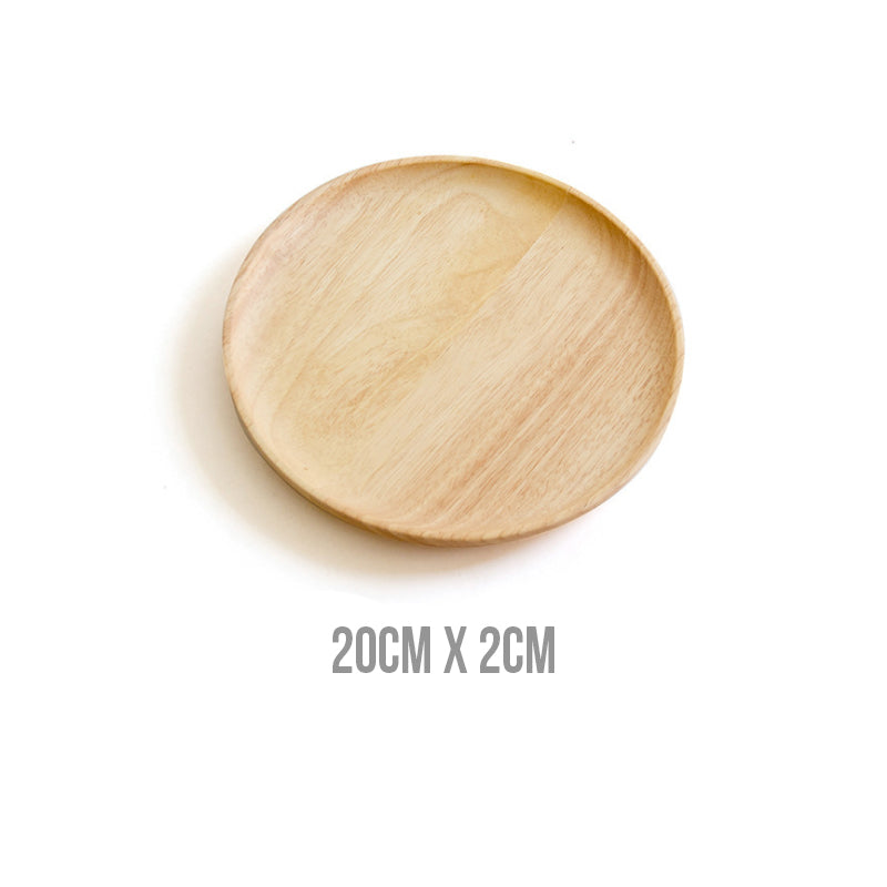 SANTAP Rubber Wood Plate (Round)