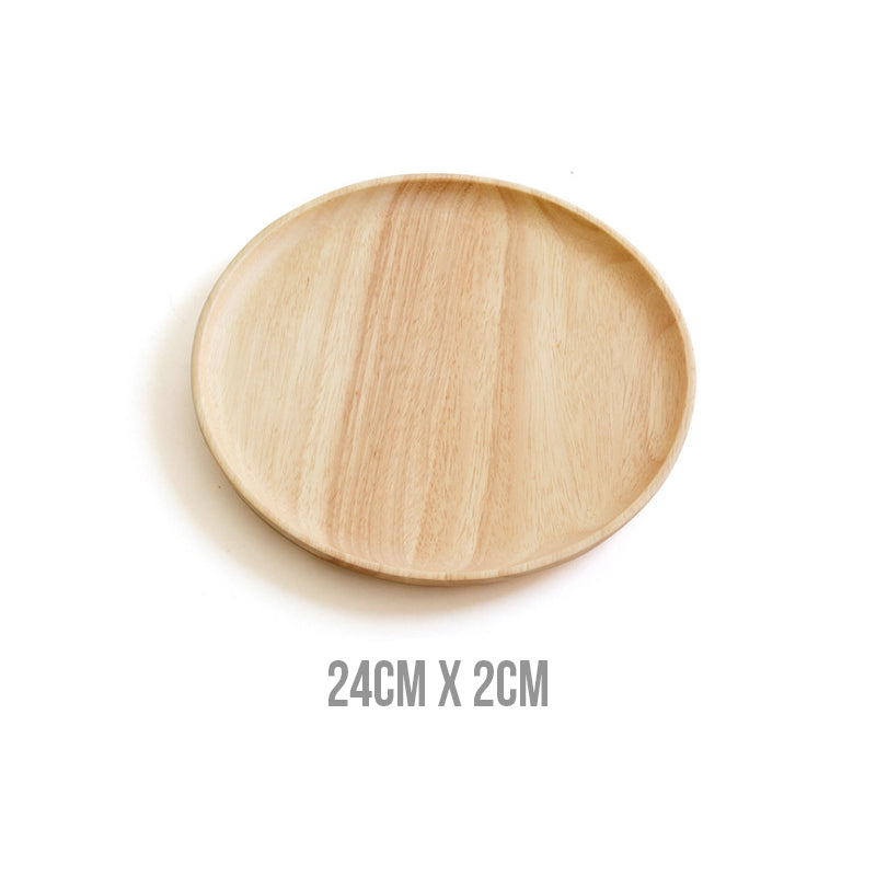 SANTAP Rubber Wood Plate (Round)