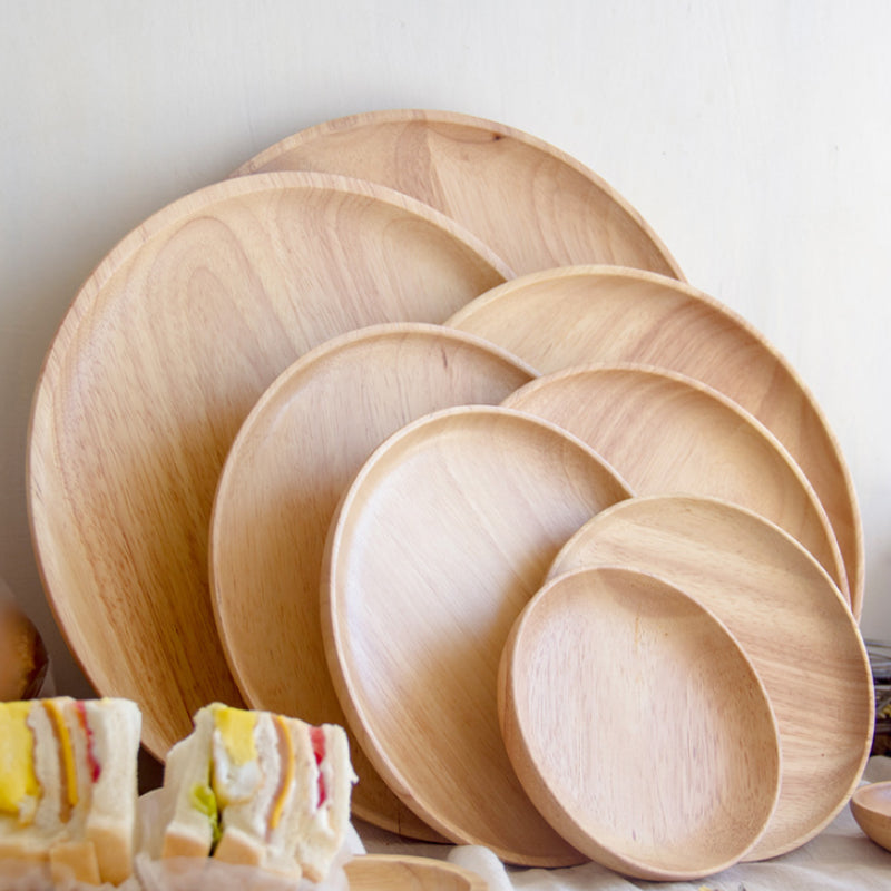 SANTAP Rubber Wood Plate (Round)