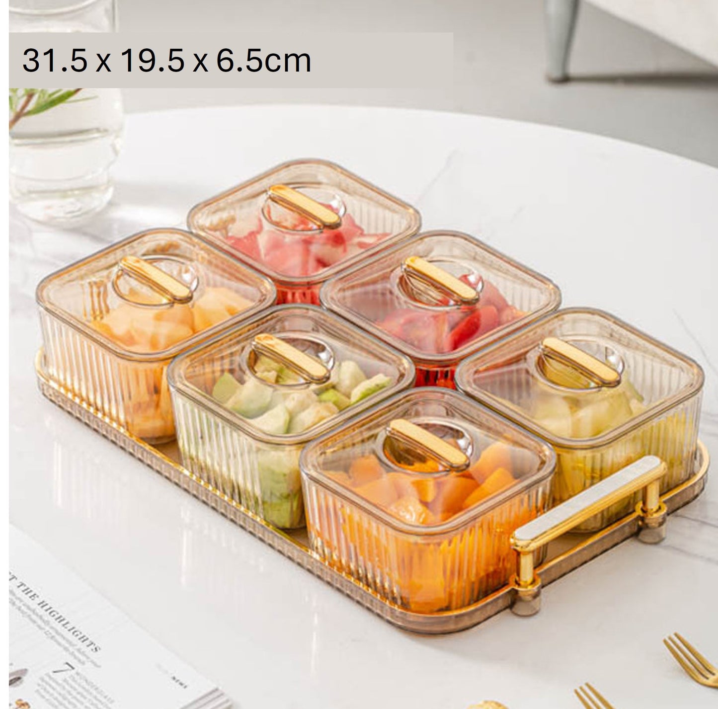 Snack tray with compartment (Wadah Kueh Raya)