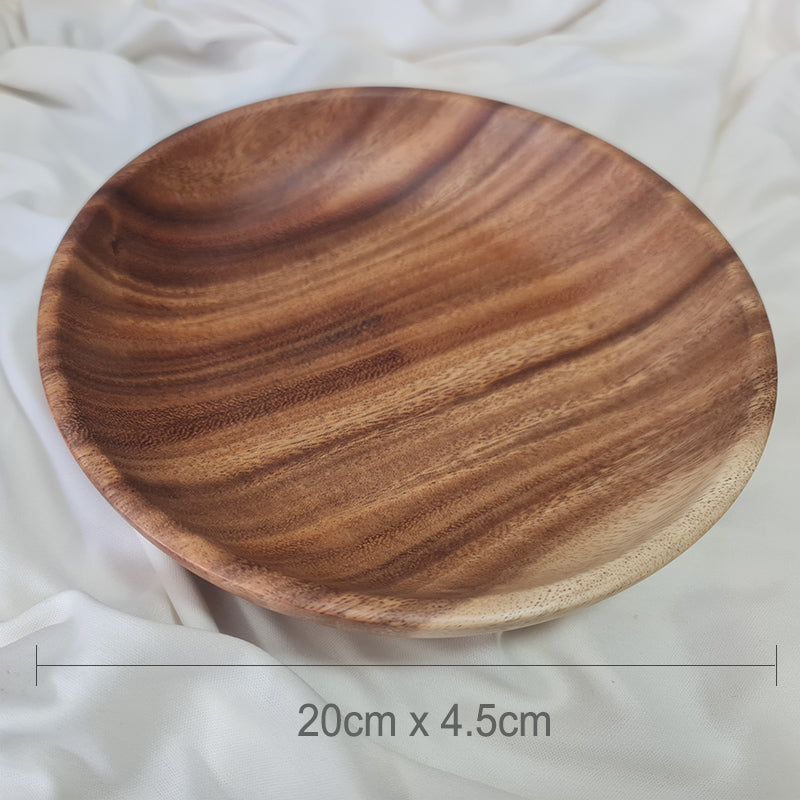 SANTAP Acacia Wood Deep Dish Plate (Round)