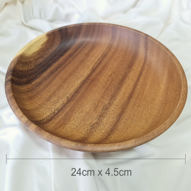 SANTAP Acacia Wood Deep Dish Plate (Round)