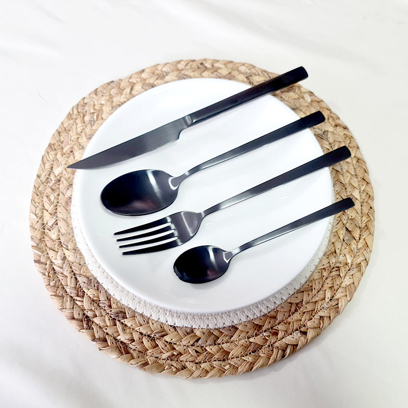 KIRANA Premium Brushed Finish Cutlery Set (16-pc set)