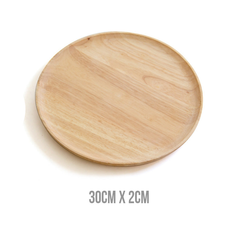 SANTAP Rubber Wood Plate (Round)